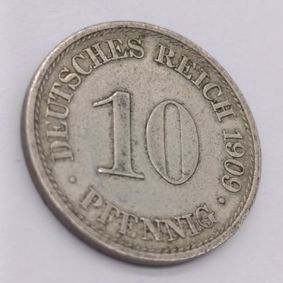 1909 A Germany 10 Pfennig - XF