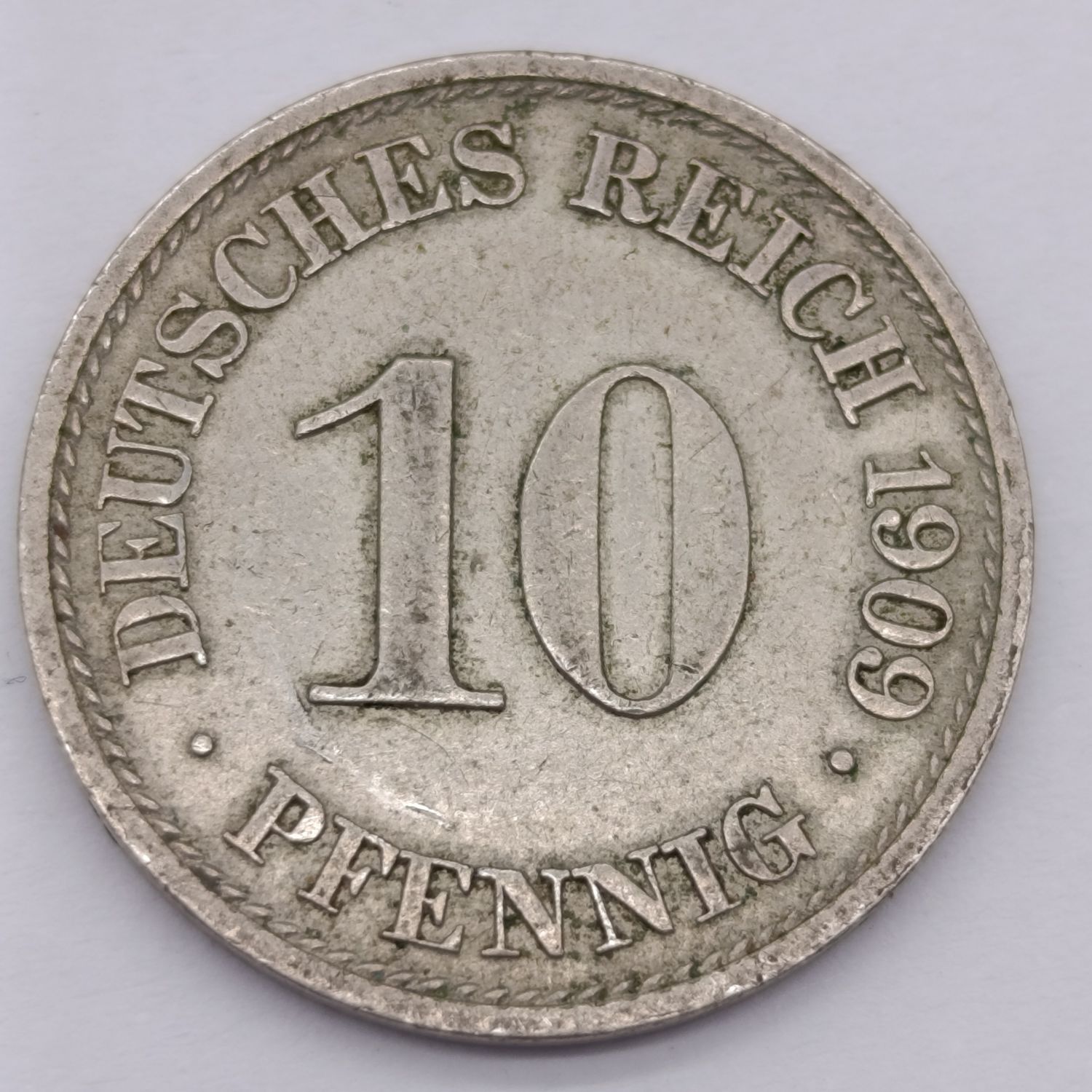 1909 A Germany 10 Pfennig - XF