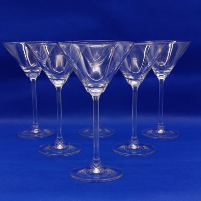 Lot of 6 vintage martini glasses