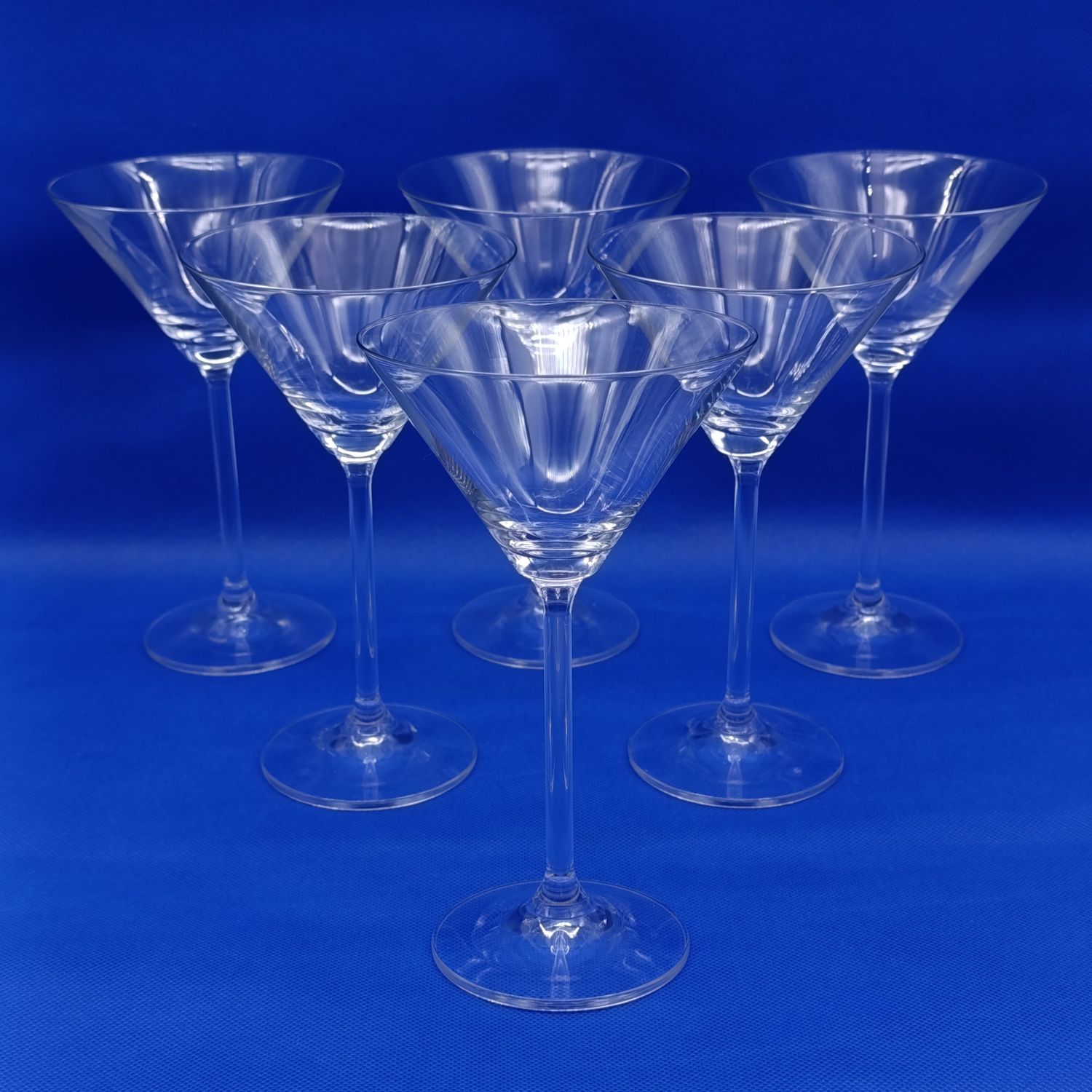 Lot of 6 vintage martini glasses