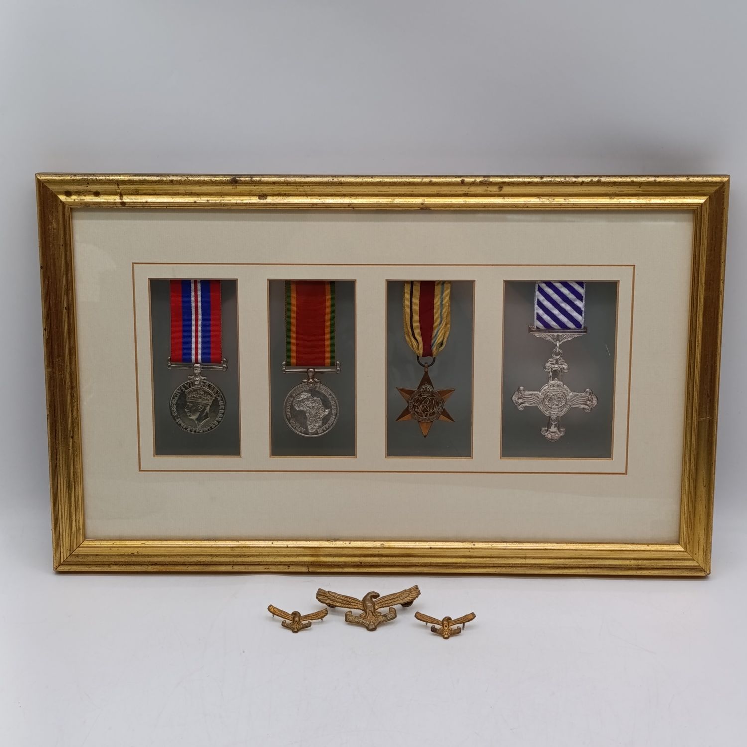 WW2 Set of Medals DFC to Captain Bobby MacDonald - South West African. DFC was earned at Tobruk piloting a Bomber