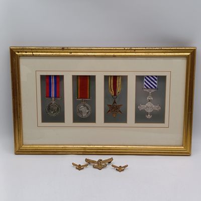 WW2 Set of Medals DFC to Captain Bobby MacDonald - South West African. DFC was earned at Tobruk piloting a Bomber