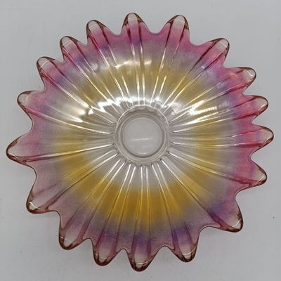 Celestial Marigold Iridescent purple federal glass bowl - 10 inches