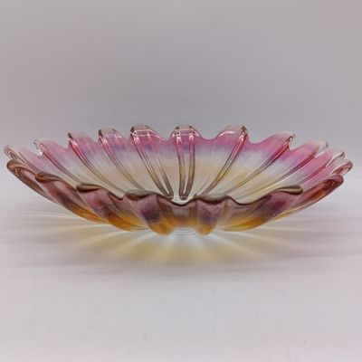 Celestial Marigold Iridescent purple federal glass bowl - 10 inches