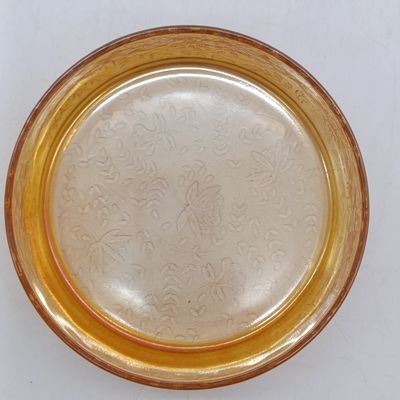 Jeannette glass Floragold Louisa Iridescent Carnival glass bowl