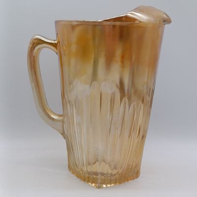 Jeannette Glass co Floragold Carnival glass pitcher - 1950's
