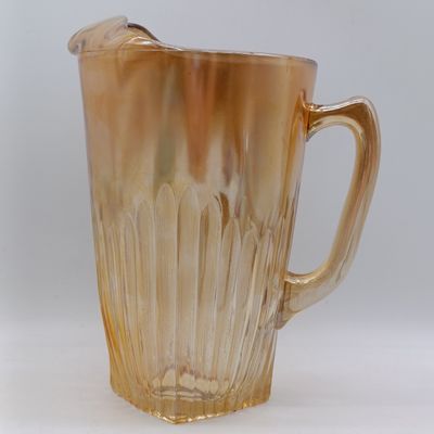 Jeannette Glass co Floragold Carnival glass pitcher - 1950's