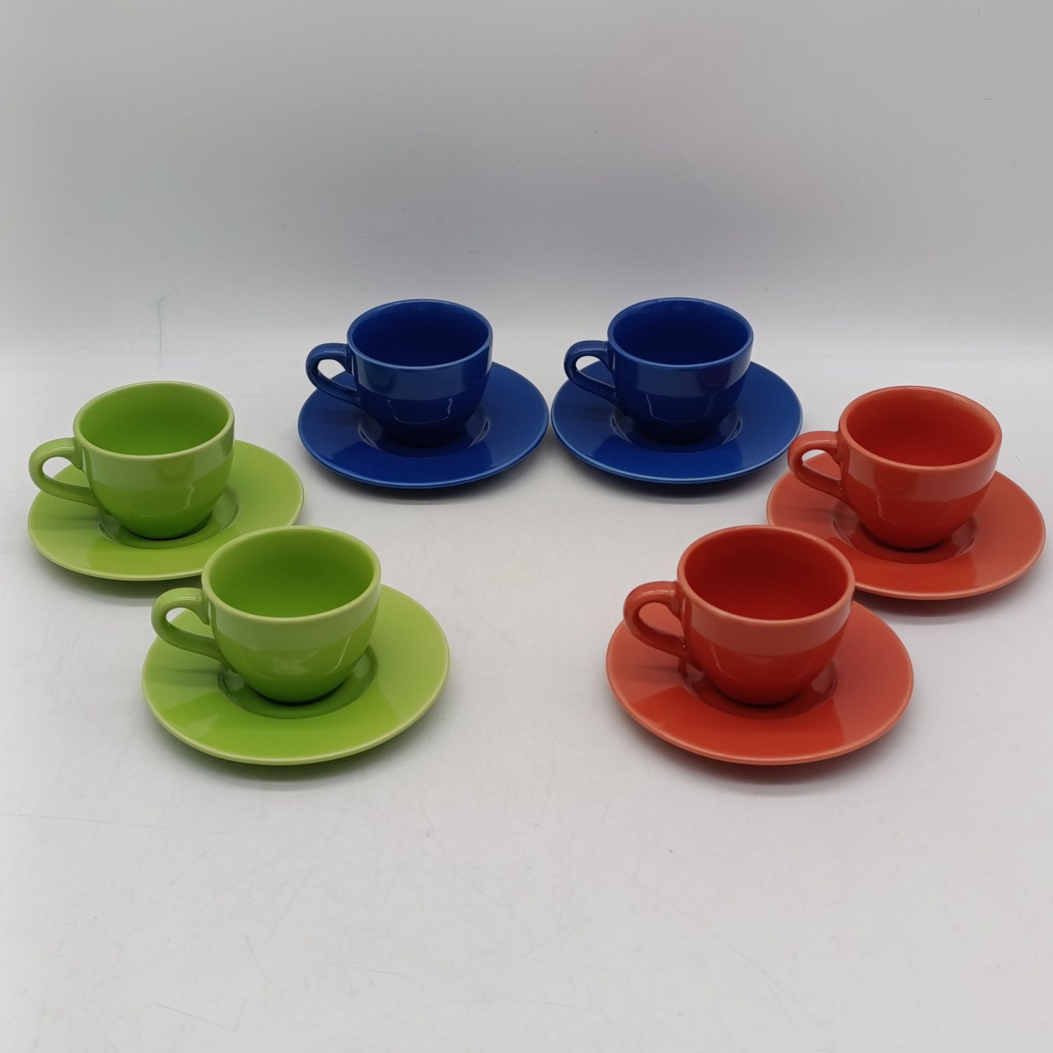 Lot of 6 espresso ceramicware duos