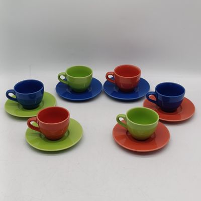 Lot of 6 espresso ceramicware duos