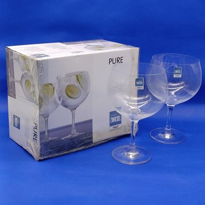 Set of 2 Schott Zwiesel German-made Tritan Crystal gin and tonic glasses - in original box