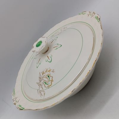 Vintage Cream Petal Grindley bowl with lid