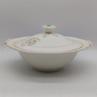 Vintage Cream Petal Grindley bowl with lid