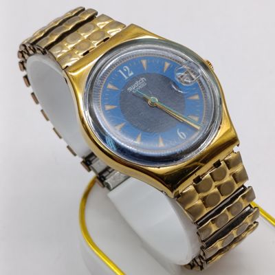 Swatch BACHELOR mens watch with small swatch flexi strap - working – no battery