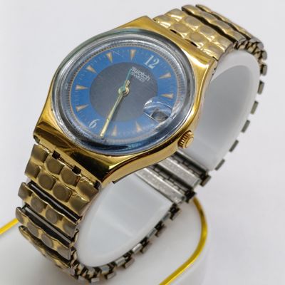 Swatch BACHELOR mens watch with small swatch flexi strap - working – no battery