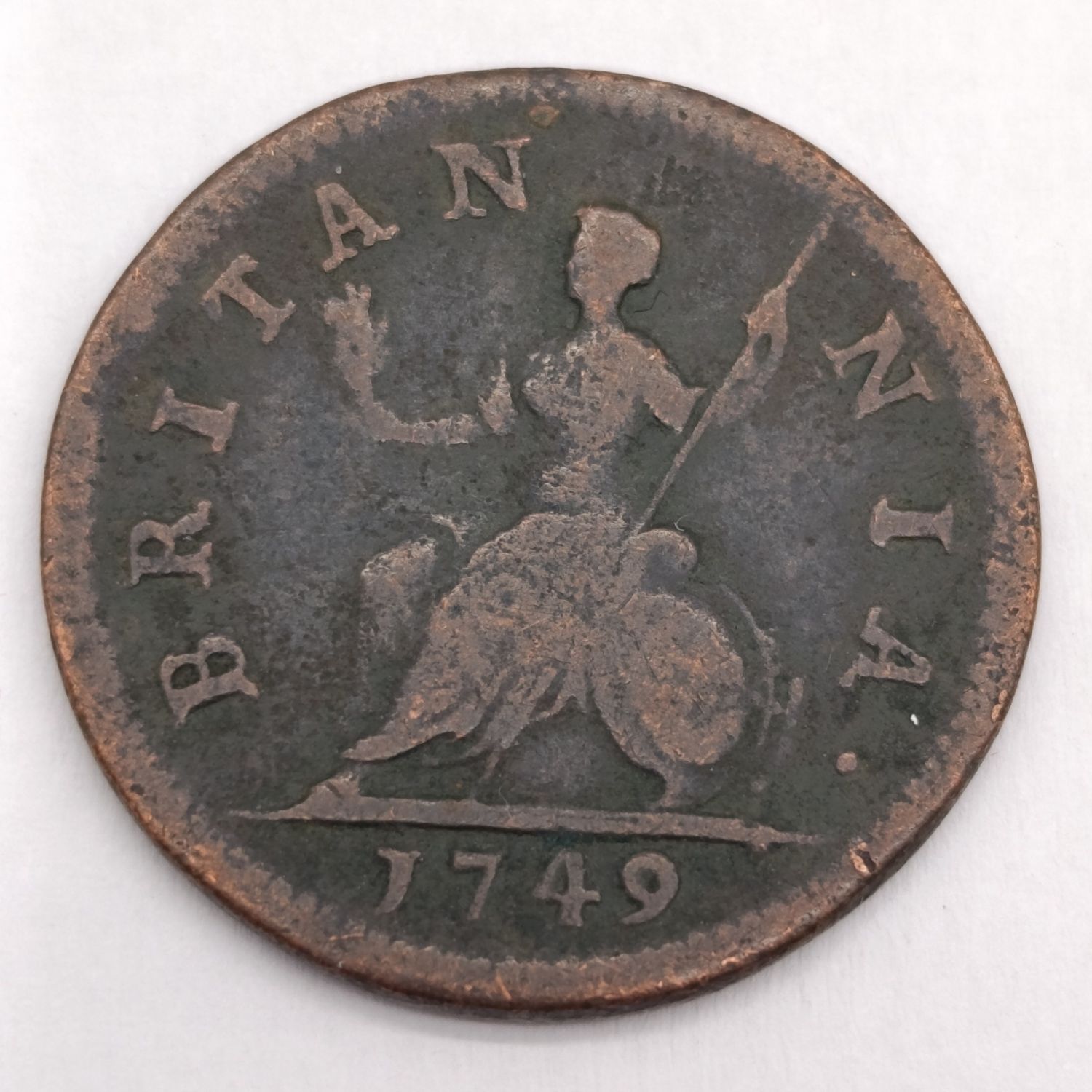 1749 Great Britain George II (2) Farthing