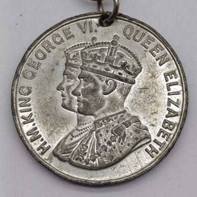 1937 Coronation of George VI medal - excellent Condition - lead alloy with original ribbon