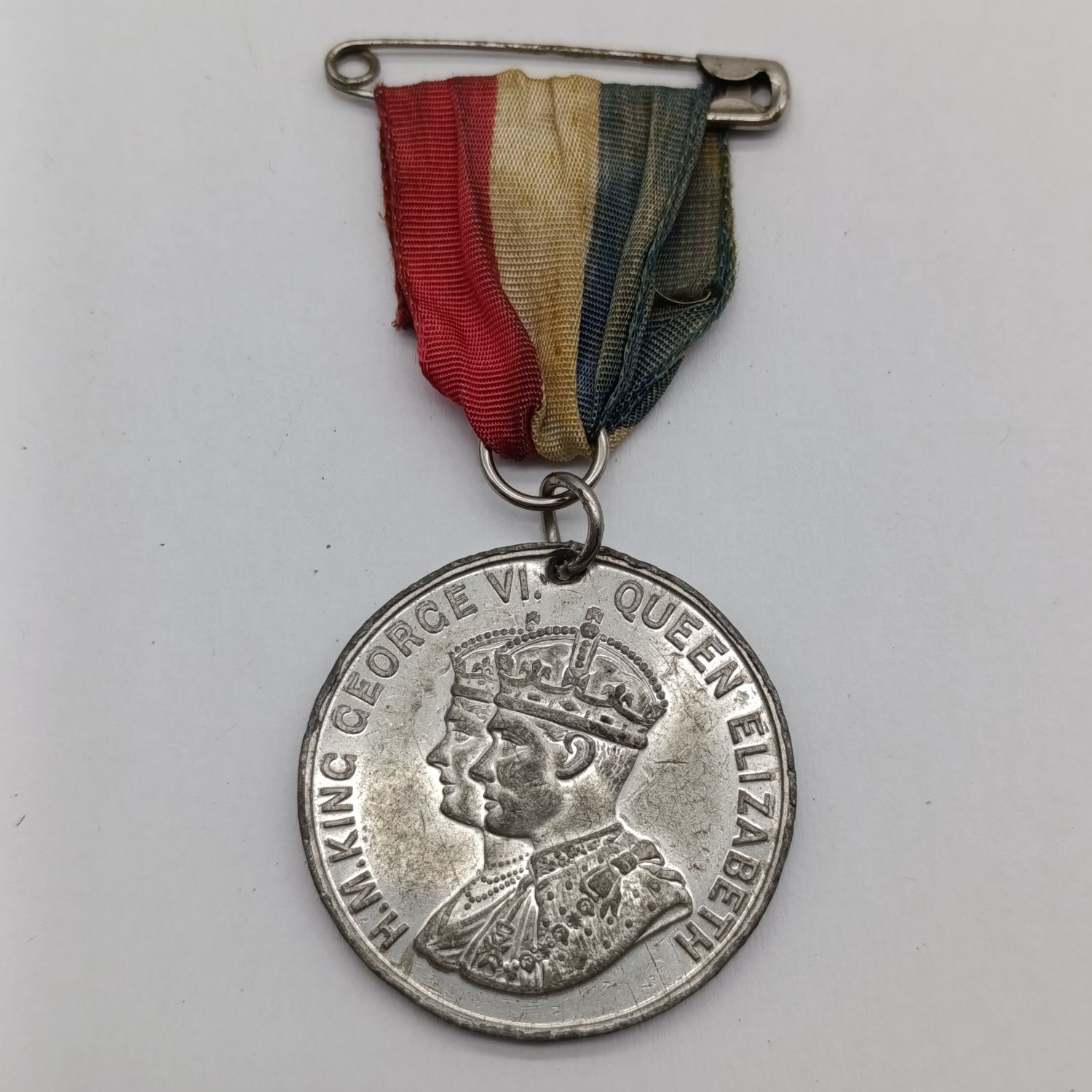 1937 Coronation of George VI medal - excellent Condition - lead alloy with original ribbon