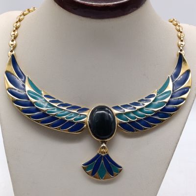 Vintage 'Jewel of the Nile' Egyptian revival collar necklace
