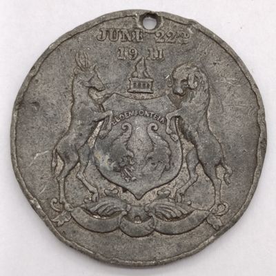 Bloemfontein 1911 Coronation medal for George V (5) - with South African coat of arms