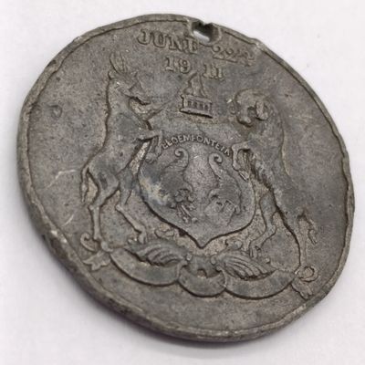 Bloemfontein 1911 Coronation medal for George V (5) - with South African coat of arms