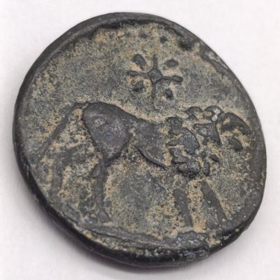 Ancient Bronze Vishaukundina Dynasty coin - 7.89 large planchet Deccan Bronze