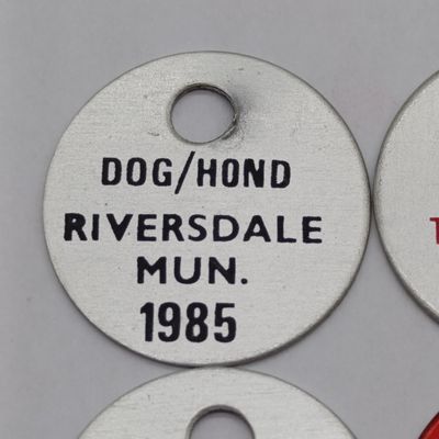 Lot of 1985 to 1989 Dog Licenses - 5 in total