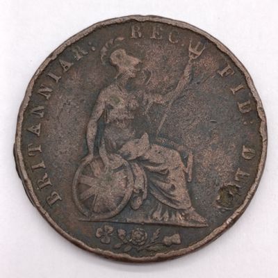 1843 Victoria Great Britain half Penny
