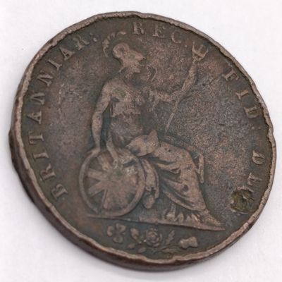 1843 Victoria Great Britain half Penny