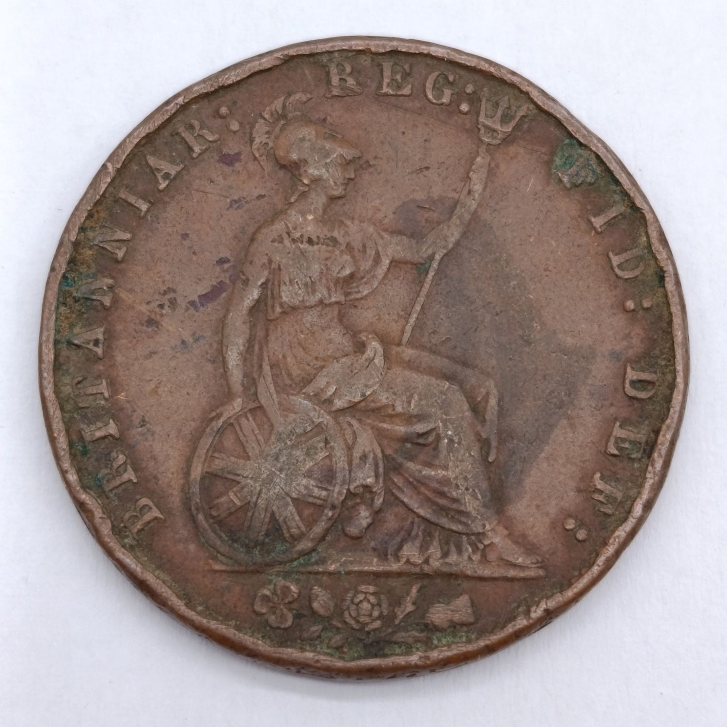 1858 Victoria Great Britain half penny