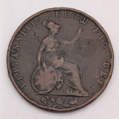 1843 Victoria Great Britain half penny