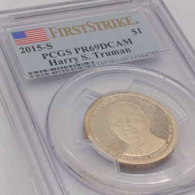 2015-S United States Harry S Truman one dollar coin graded PR69 by PCGS