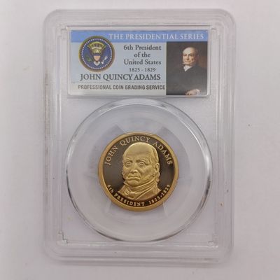 2008-S United States John Quincy Adams one dollar coin graded PR69 by PCGS