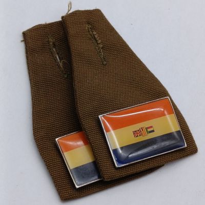 Set of 2 SADF Old South Africa Flag Fob Badge