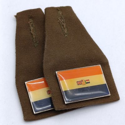 Set of 2 SADF Old South Africa Flag Fob Badge