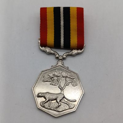 Southern Africa Medal instituted in 1987 for cross border operations (that only continued to 1989) - Copper for these medal sourced from cables recovered from T34-85 Captured during operation Protea