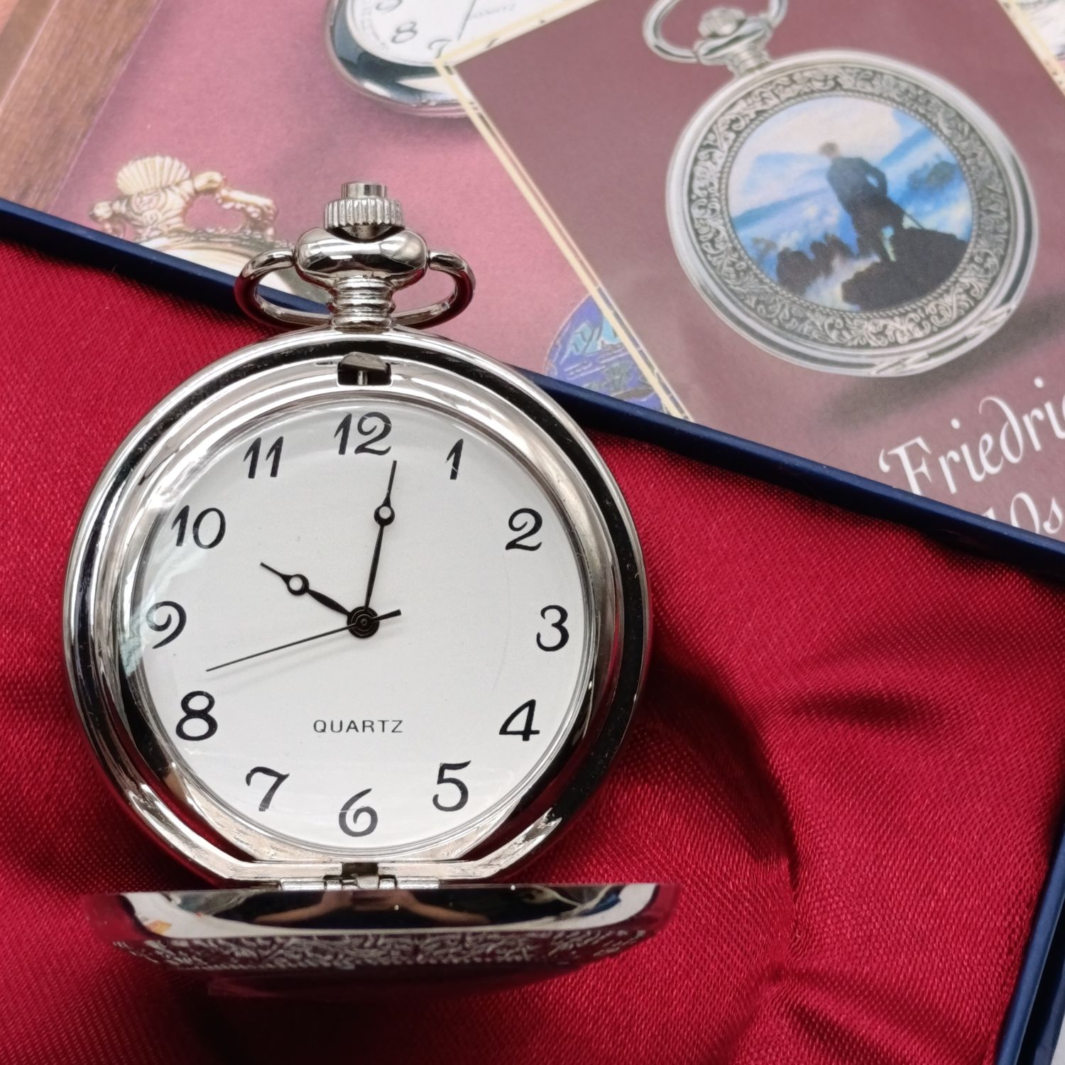 1810's Style Friedrich full hunter quartz pocket watch - #105 Pocket watch collection - with book