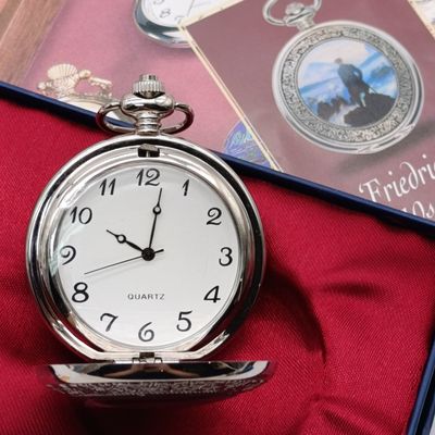1810's Style Friedrich full hunter quartz pocket watch - #105 Pocket watch collection - with book
