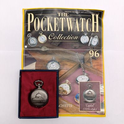 1820's Style Capitol full hunter quartz pocket watch - #96 Pocket watch collection - with book