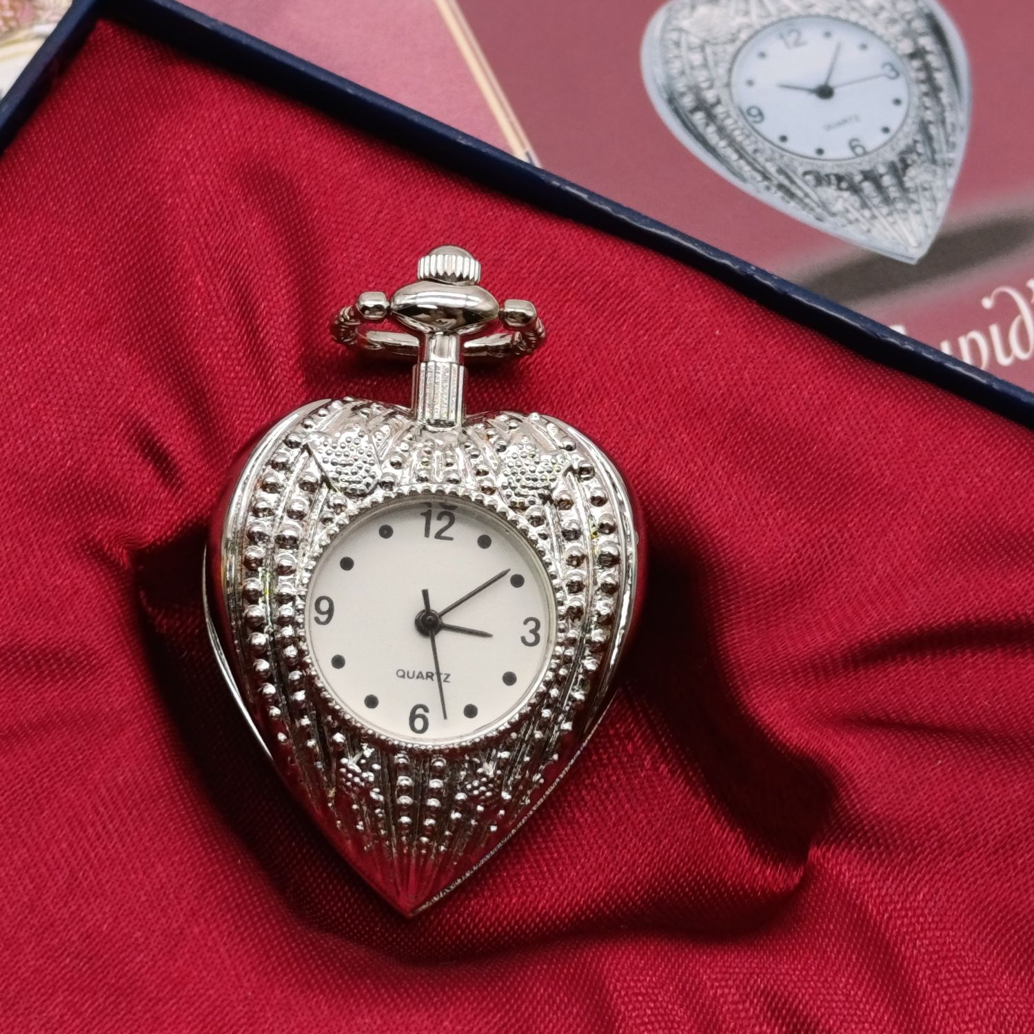1930's Style Cupid full hunter quartz pocket watch - #104 Pocket watch collection - with book