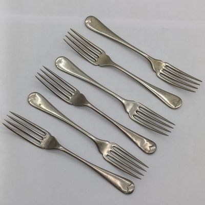 Lot of 6 vintage silverplated forks