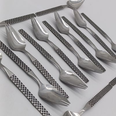Lot of 14 YAX Japan Checkered pattern cake forks