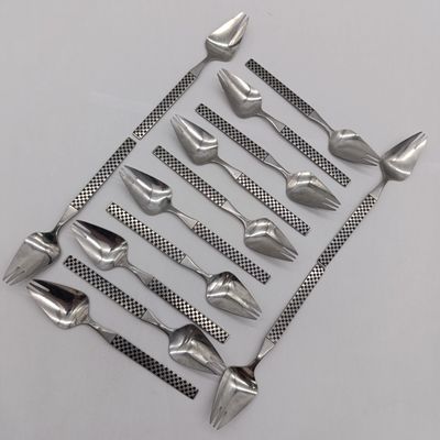 Lot of 14 YAX Japan Checkered pattern cake forks