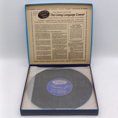 Living French vintage language course on vinyl - including all 4 vinyls in excellent condition - 33 1/3 RPM