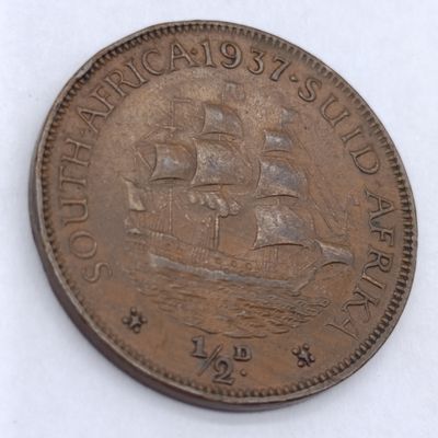 1937 South Africa Union half penny - AU