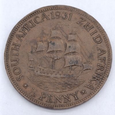 1931 South African half penny - EF+