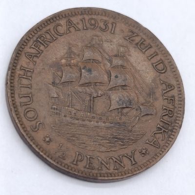 1931 South African half penny - EF+