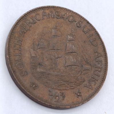 1940 South African half penny - AU+