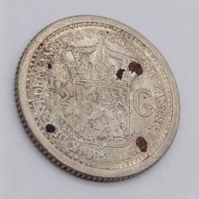 1913 Netherlands Silver half gulden - XF
