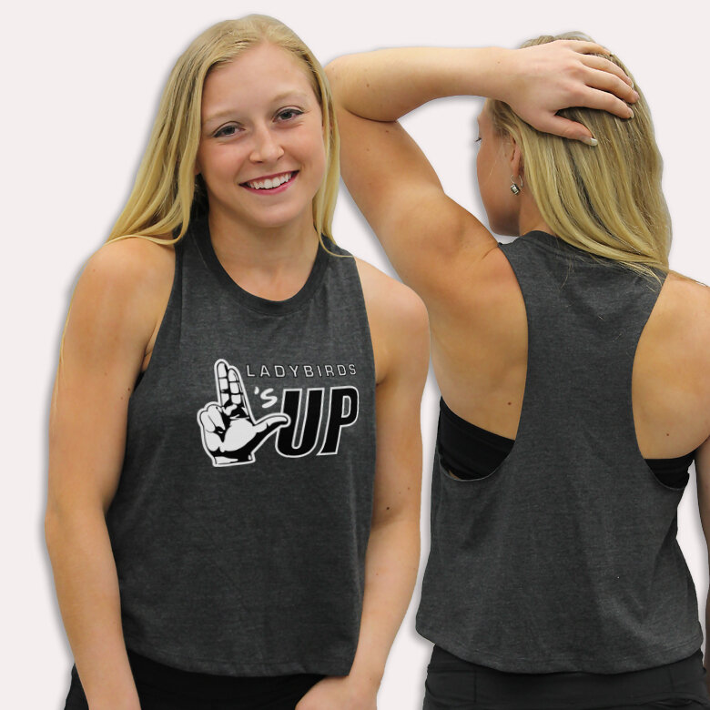 L&#39;s UP Ladies Crop Racerback Tank