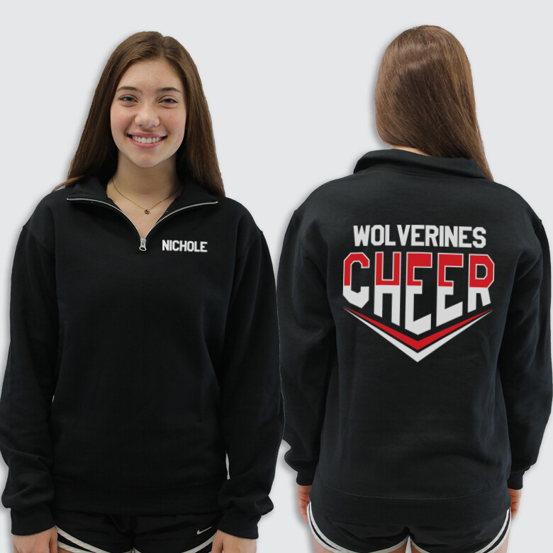 Wolverines Custom Cheer-V Quarter-zip Fleece